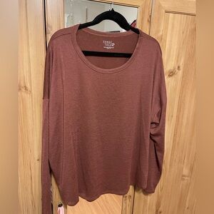 brown soft long sleeve
